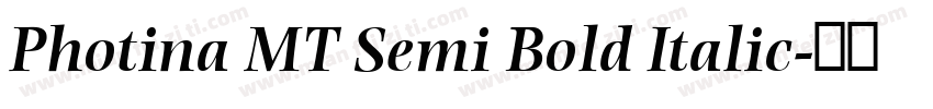 Photina MT Semi Bold Italic字体转换